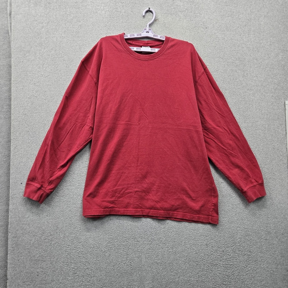 NWTCarhartt Men Shirt XL Red Long Sleeve Graphic Print Y2K